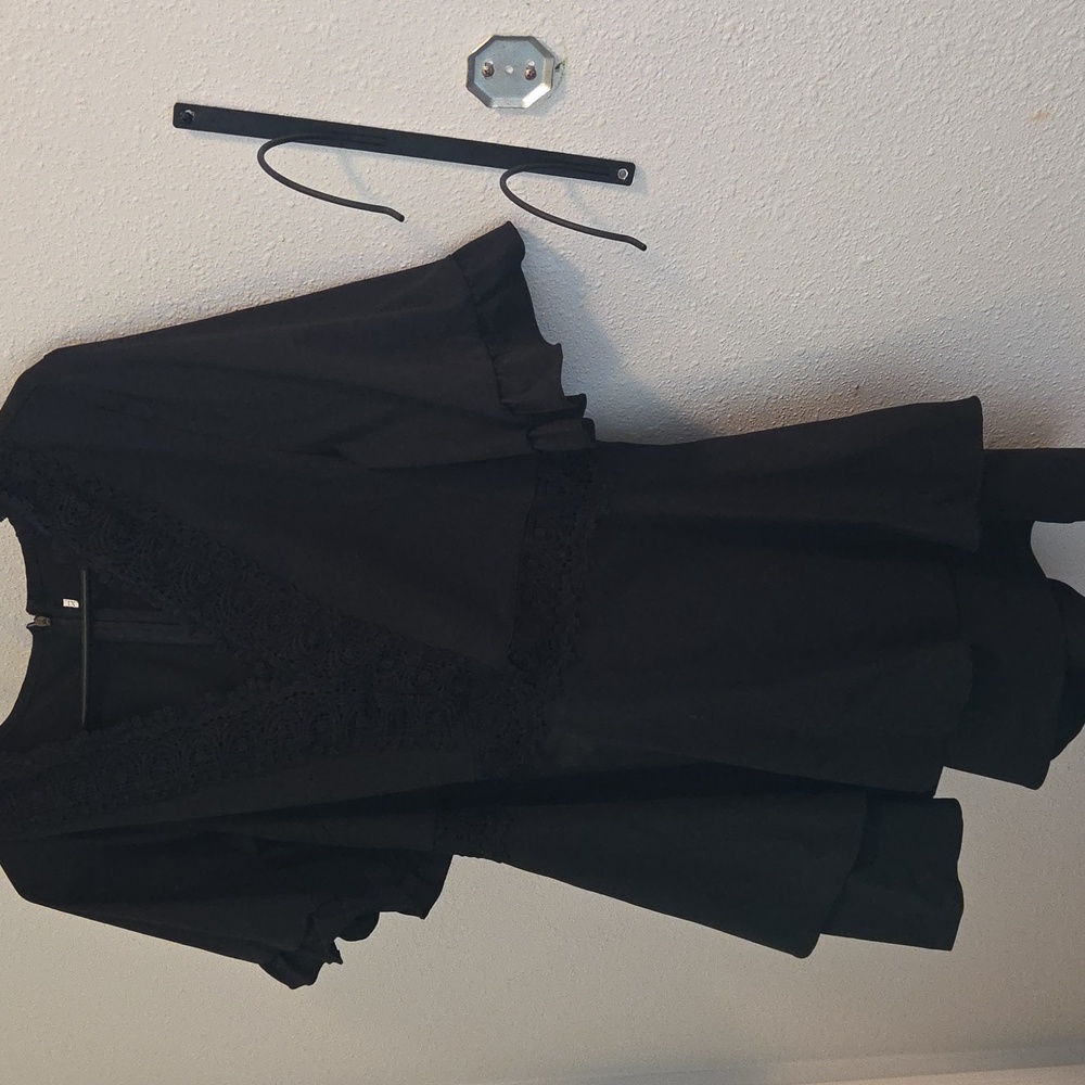 Elegant Black Ruffled Dress
